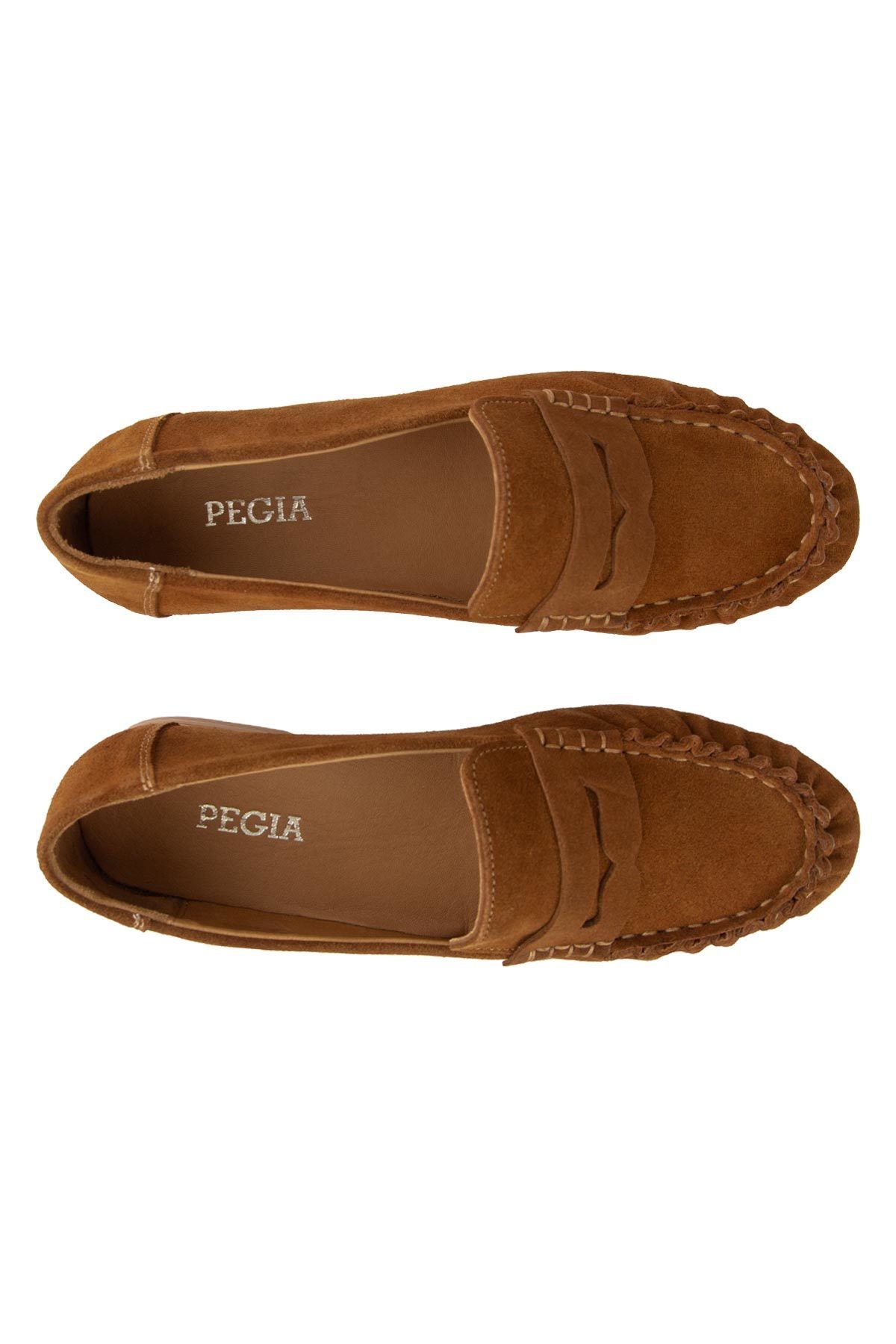 Süet Dikiş Detaylı Loafer DG6109 Taba