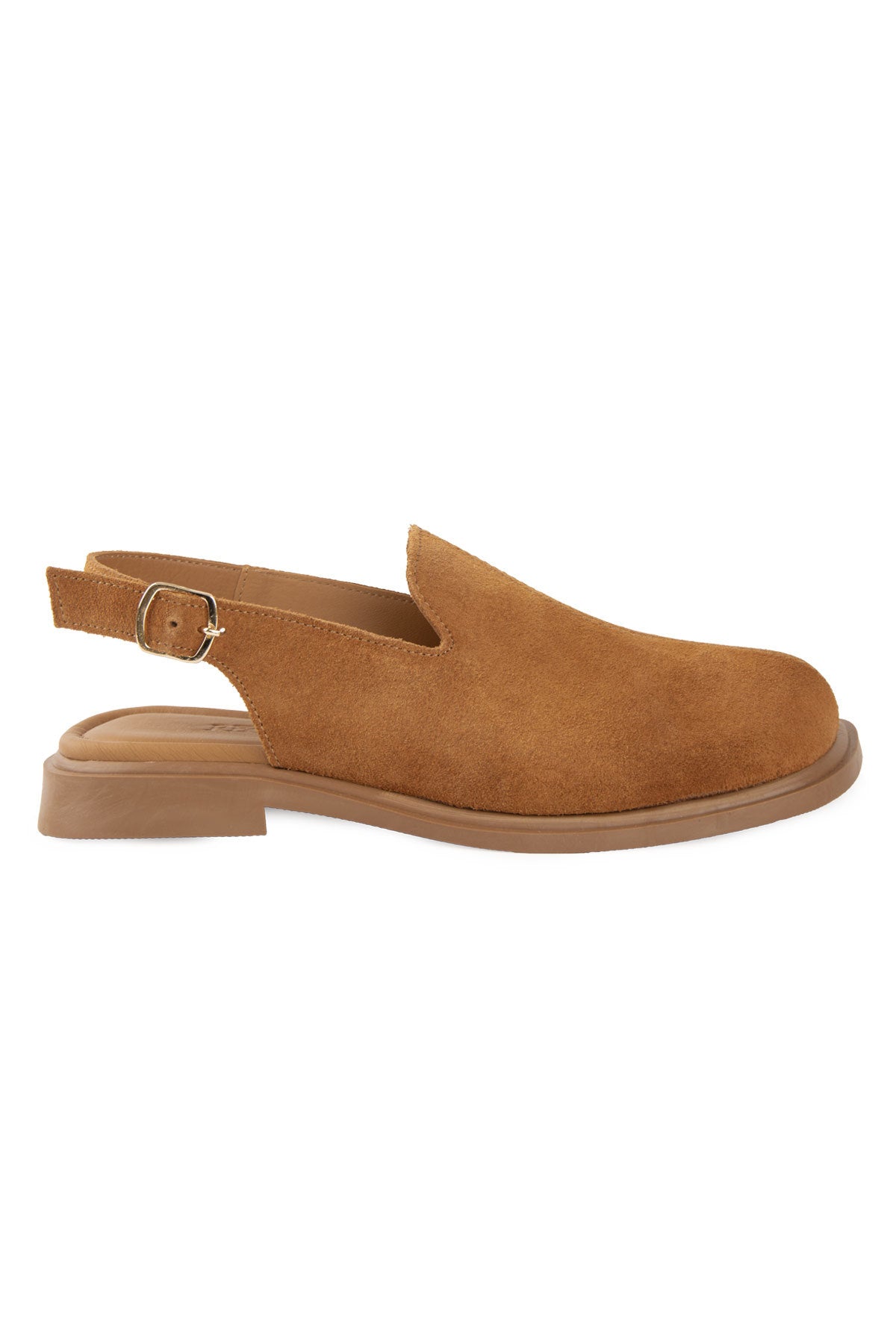Süet Kadın Kapalı Sandalet DG6078 Taba