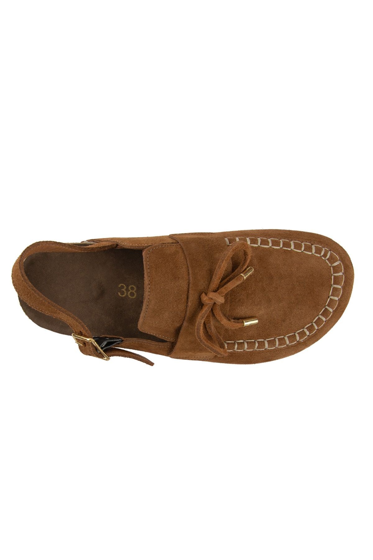 Süet Kadın Sabo Sandalet 215558 Taba