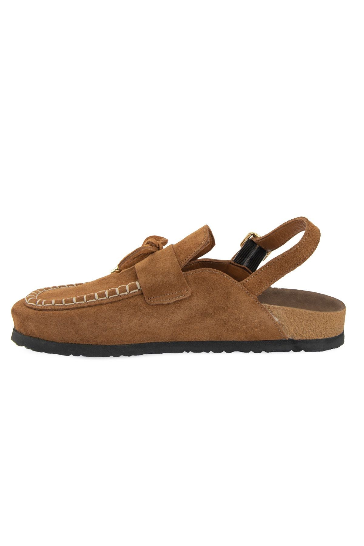 Süet Kadın Sabo Sandalet 215558 Taba