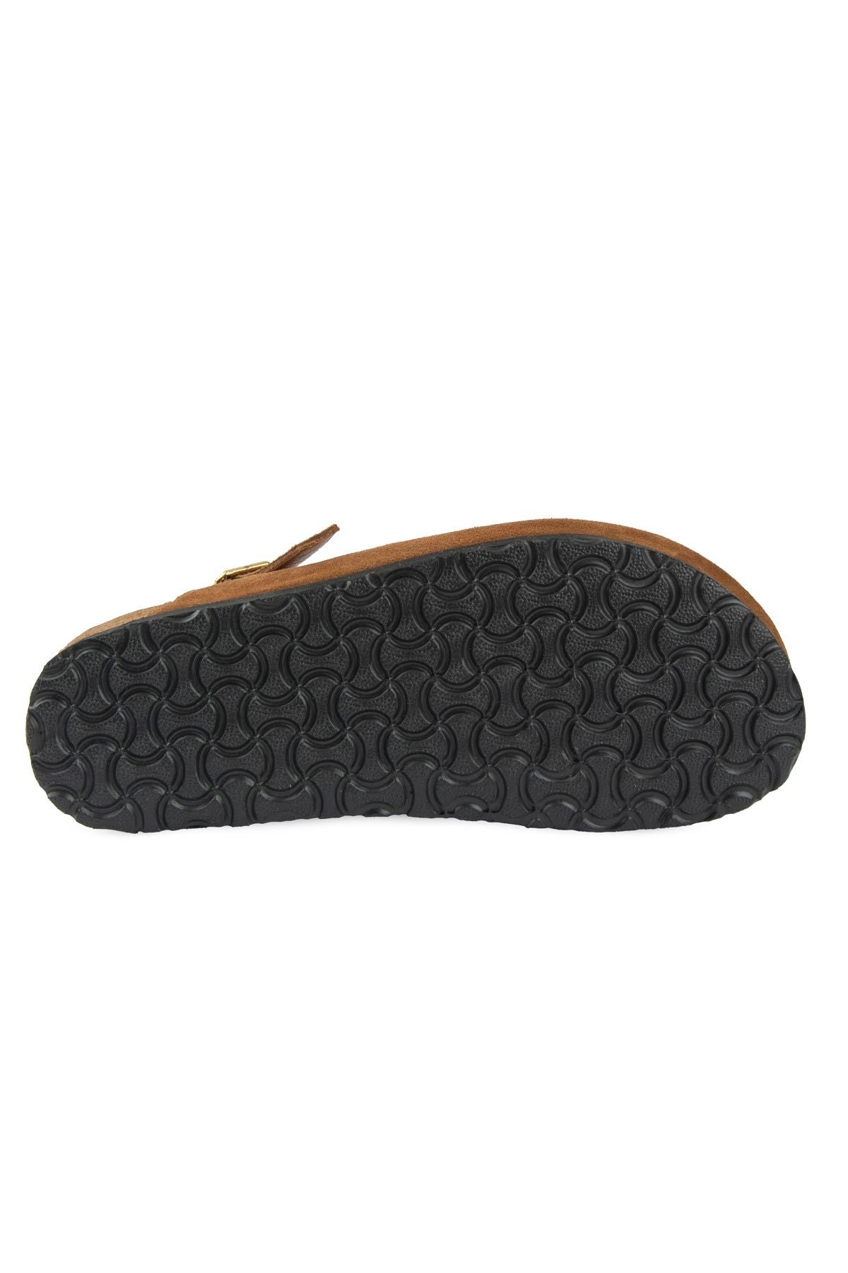 Süet Kadın Sabo Sandalet 215558 Taba