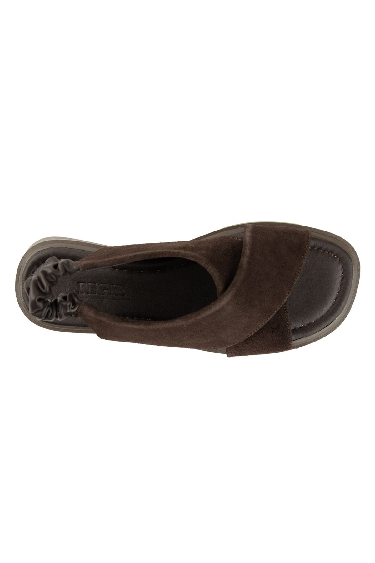 Süet Kadın Sandalet DG6080 Kahve