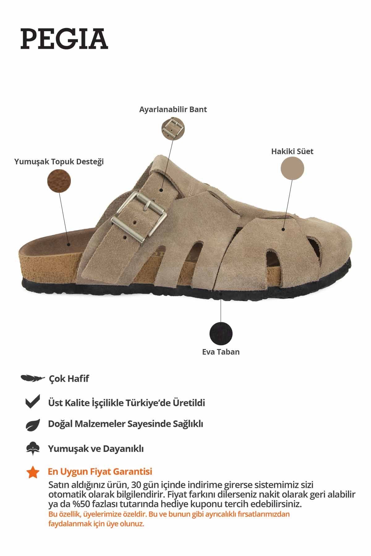 Süet Kapalı Burun Kadın Terlik 215560 Bej