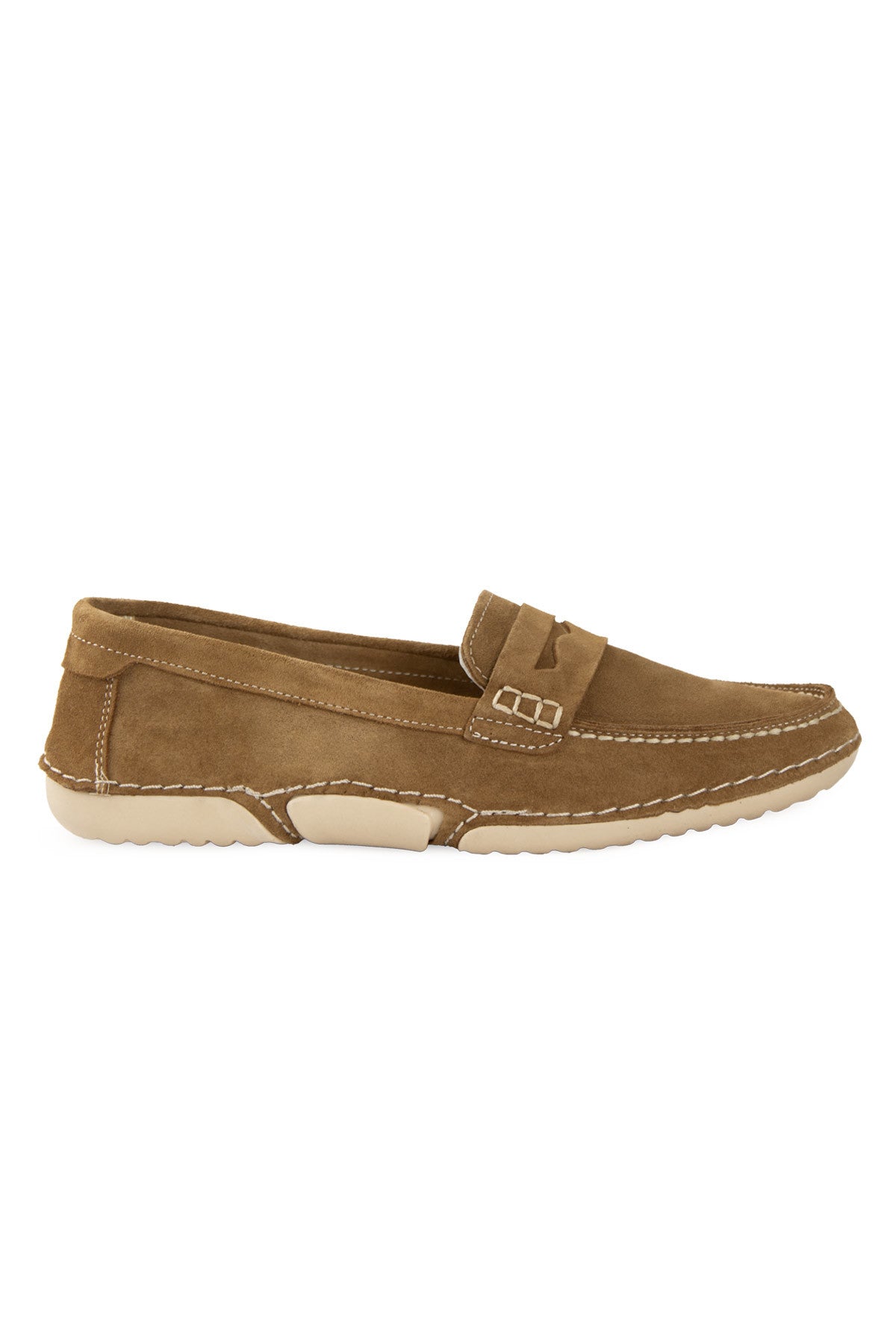 Süet Klasik Kadın Loafer DG6107 Taba