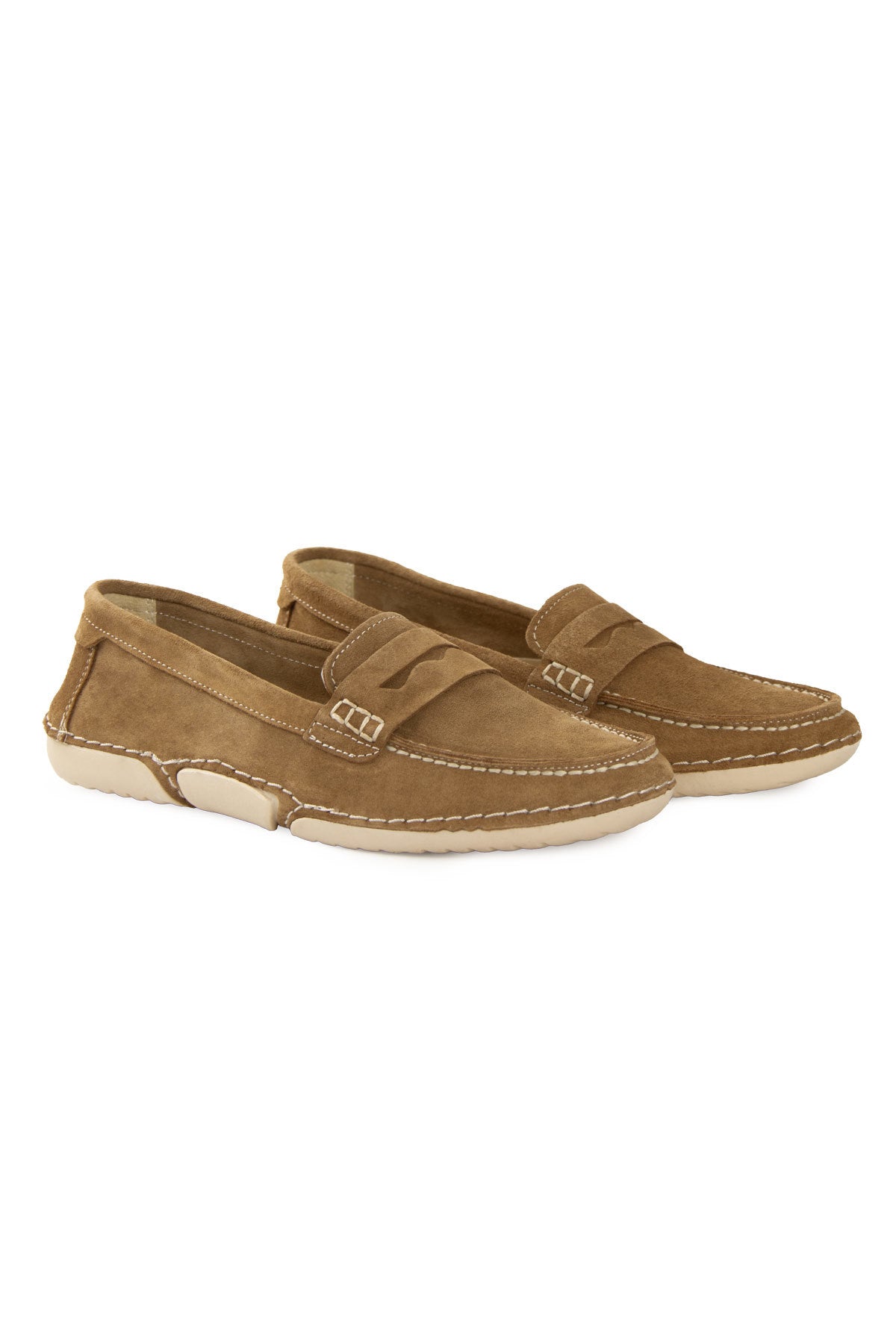 Süet Klasik Kadın Loafer DG6107 Taba