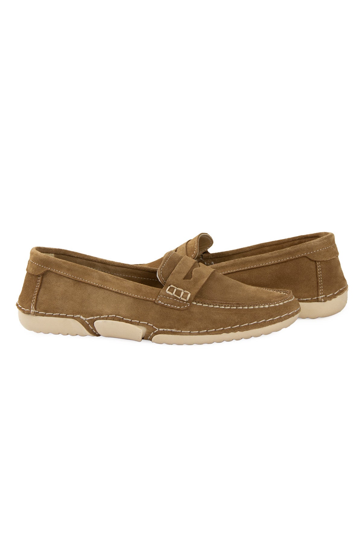 Süet Klasik Kadın Loafer DG6107 Taba