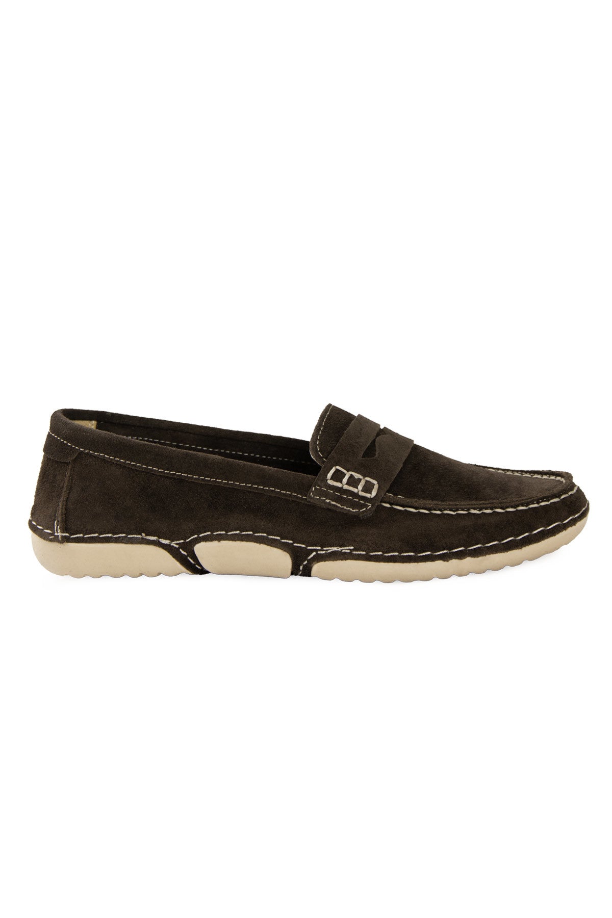 Süet Klasik Kadın Loafer DG6107 Kahve