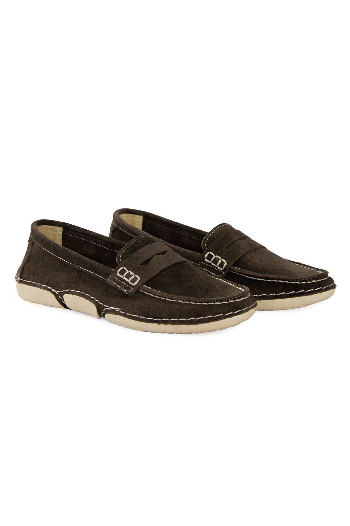 Süet Klasik Kadın Loafer DG6107 Kahve