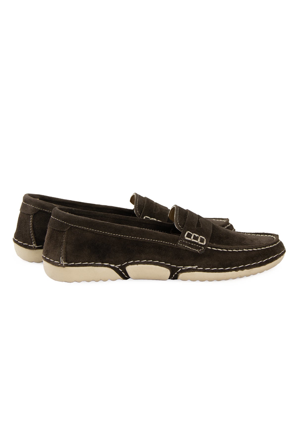 Süet Klasik Kadın Loafer DG6107 Kahve