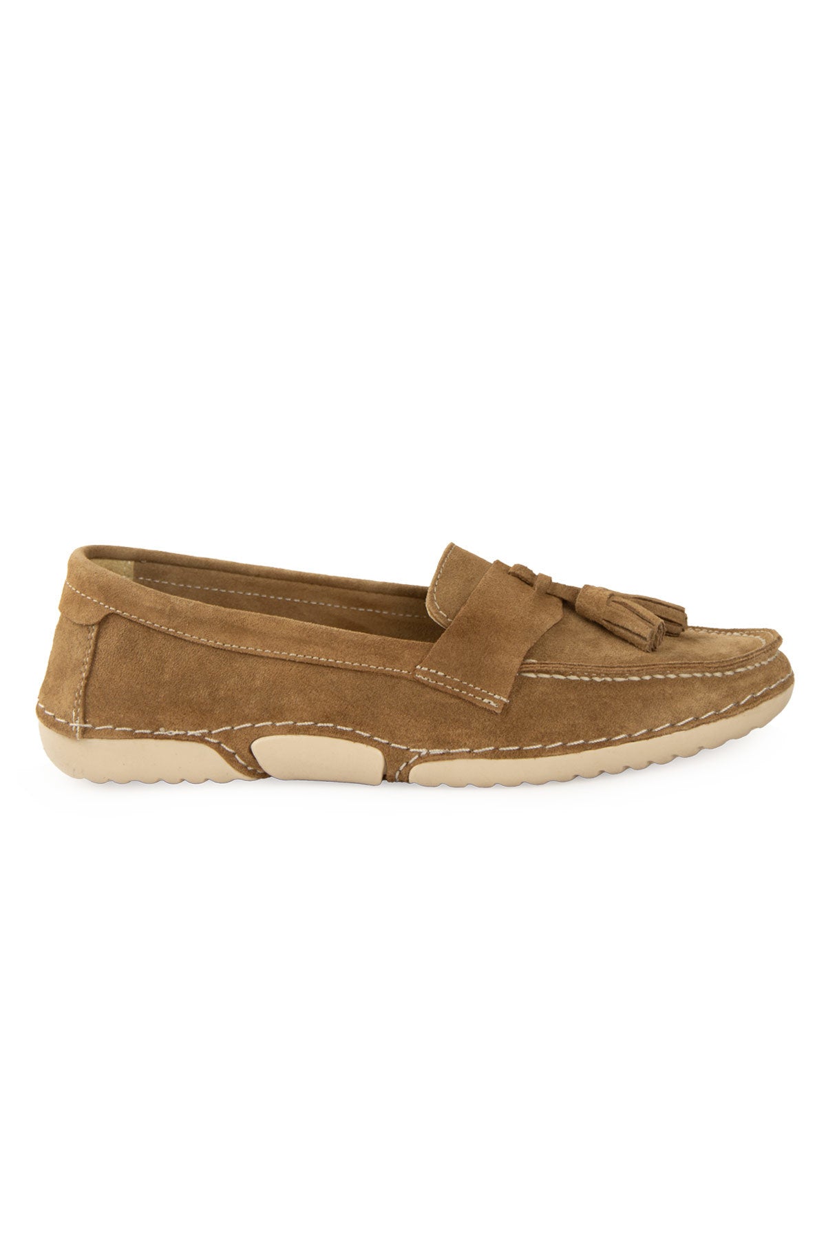Süet Püskül Detaylı Loafer DG6106 Taba