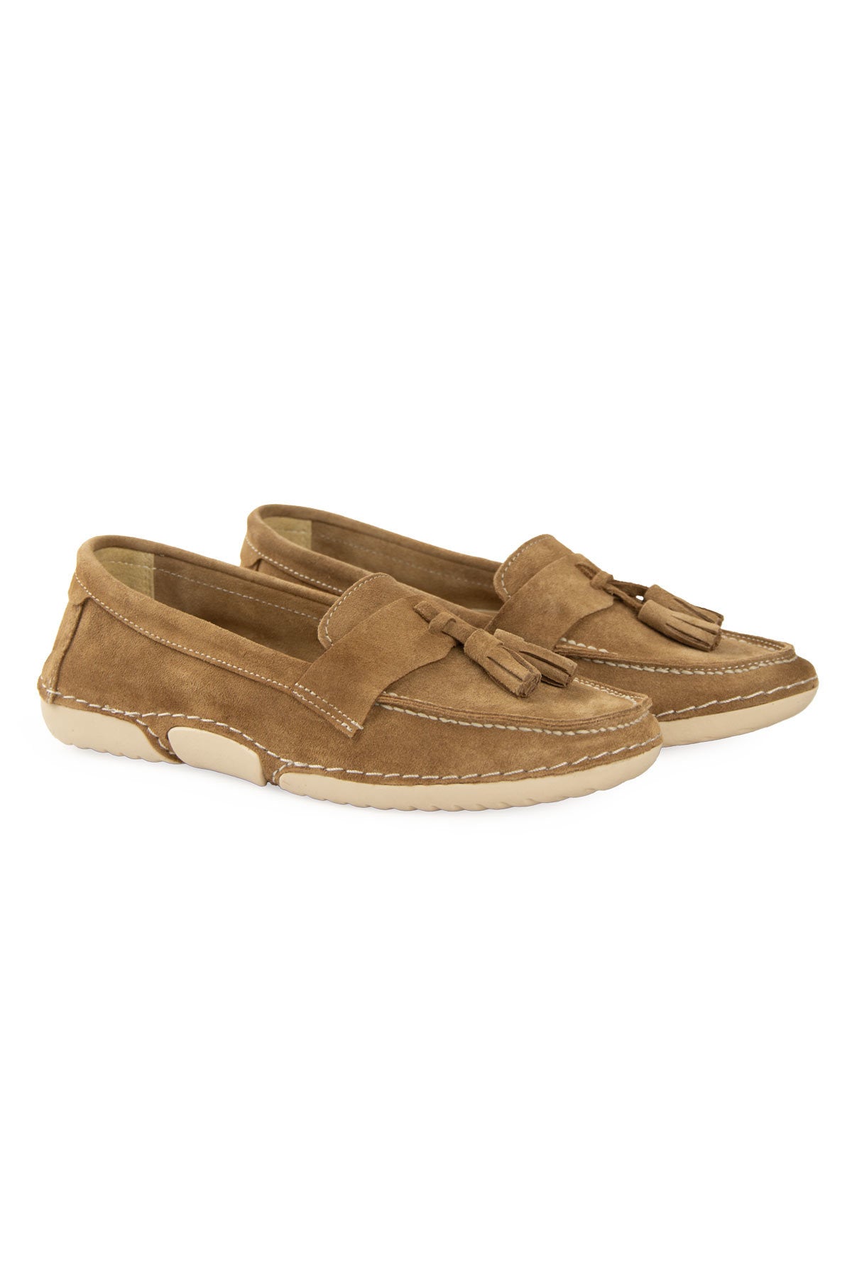 Süet Püskül Detaylı Loafer DG6106 Taba