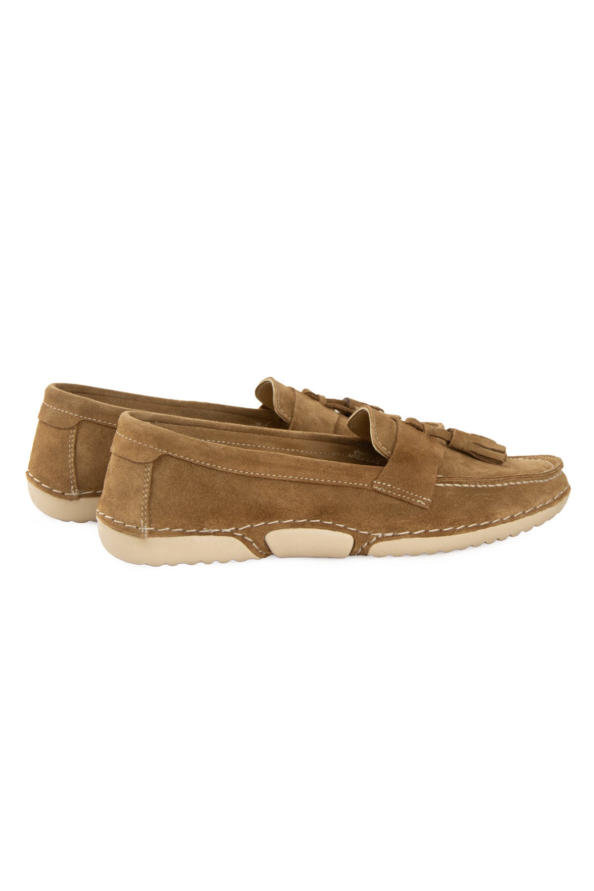 Süet Püskül Detaylı Loafer DG6106 Taba