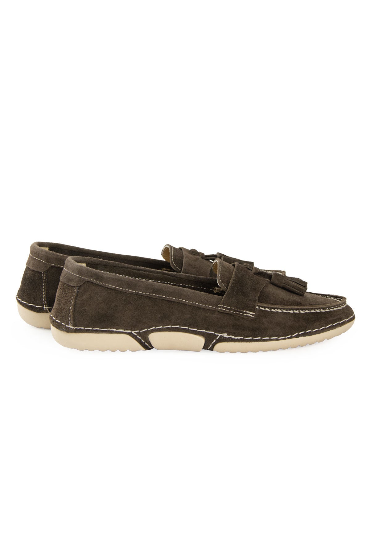 Süet Püskül Detaylı Loafer DG6106 Kahve