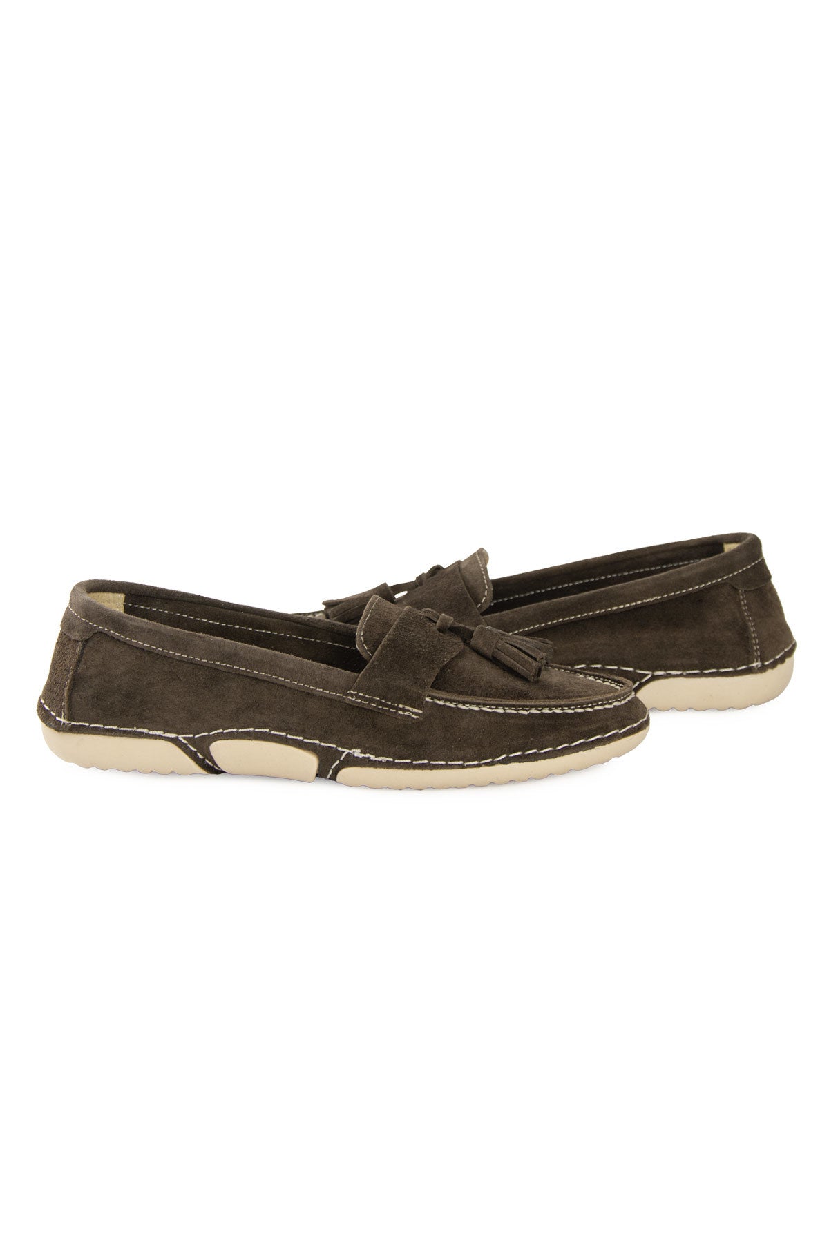 Süet Püskül Detaylı Loafer DG6106 Kahve