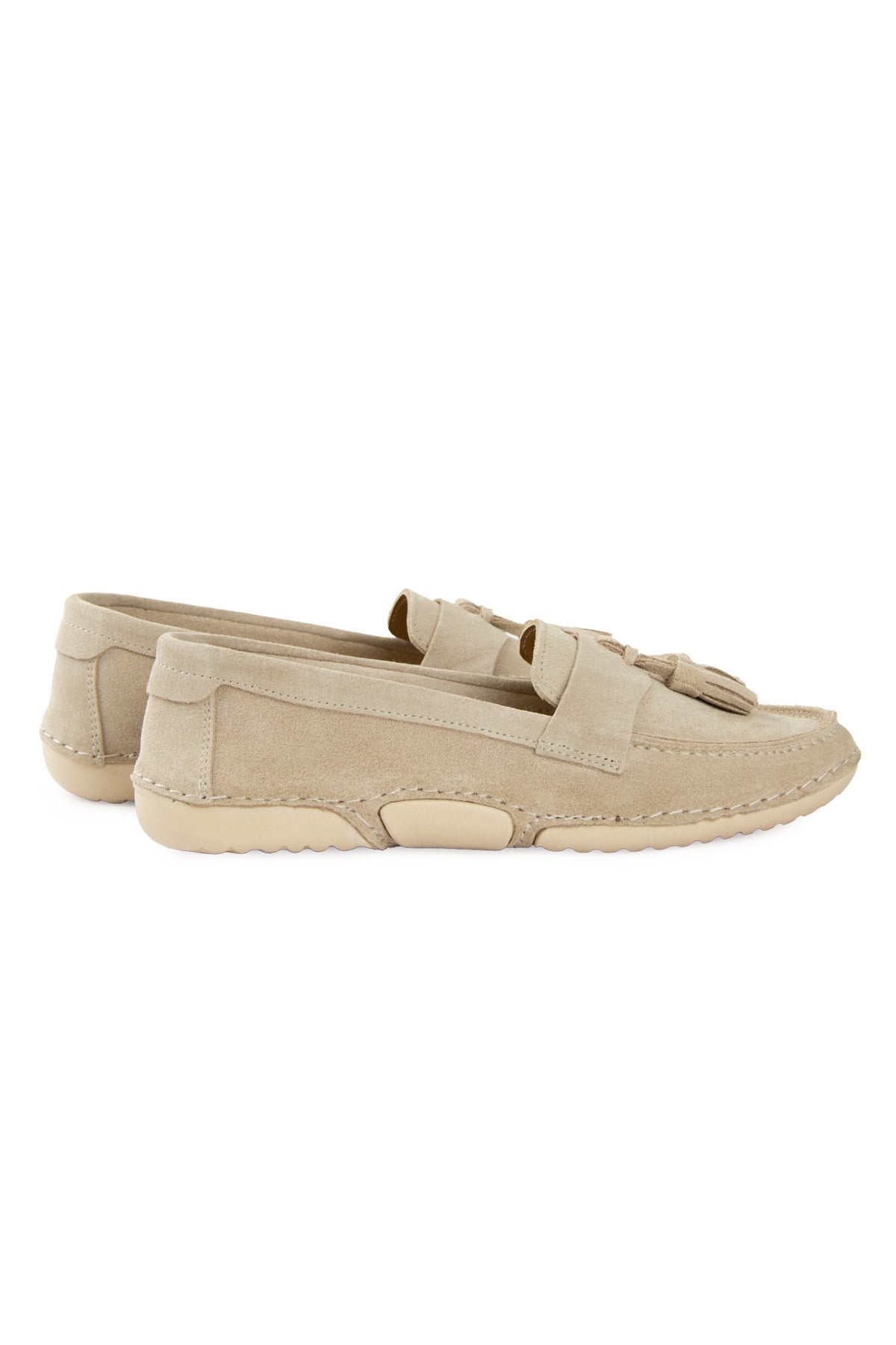 Süet Püskül Detaylı Loafer DG6106 Bej