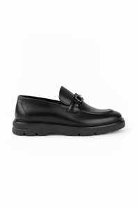 Buckle Leather Men's Shoe DG5038 Black