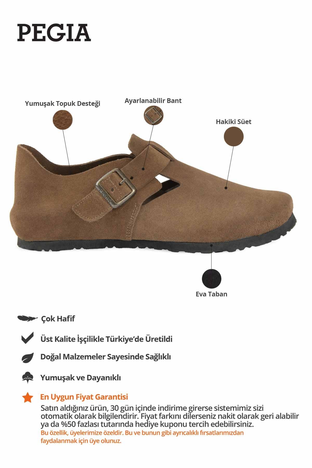 Tokalı Süet Kadın Ayakkabı 215561 Taba