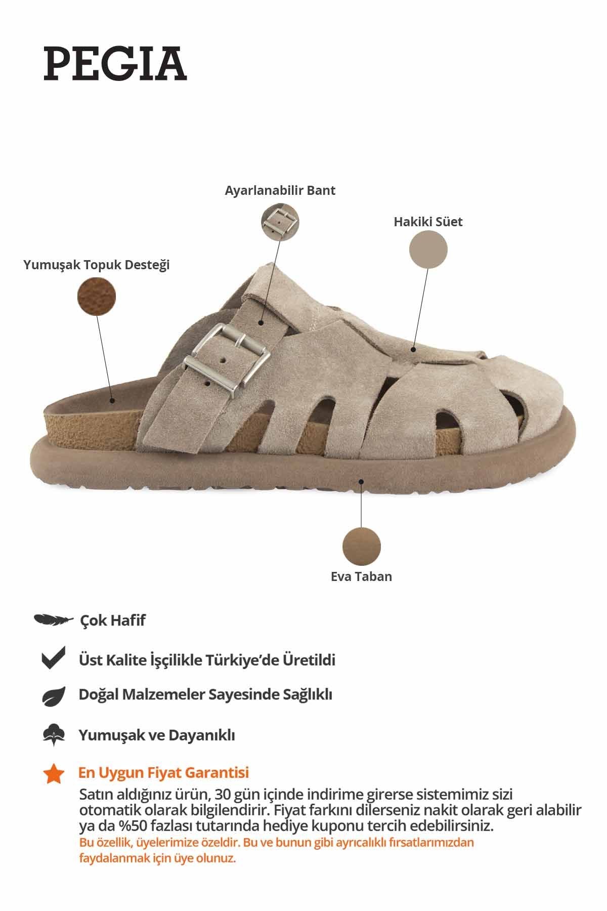 Tokalı Süet Kadın Terlik 215548 Bej