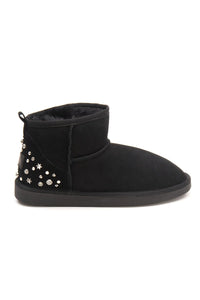 Women's Mini Boot with Heel Detail 191132 Black
