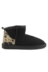 Heel-Detail Shearling Mini Boot 191143 Beige