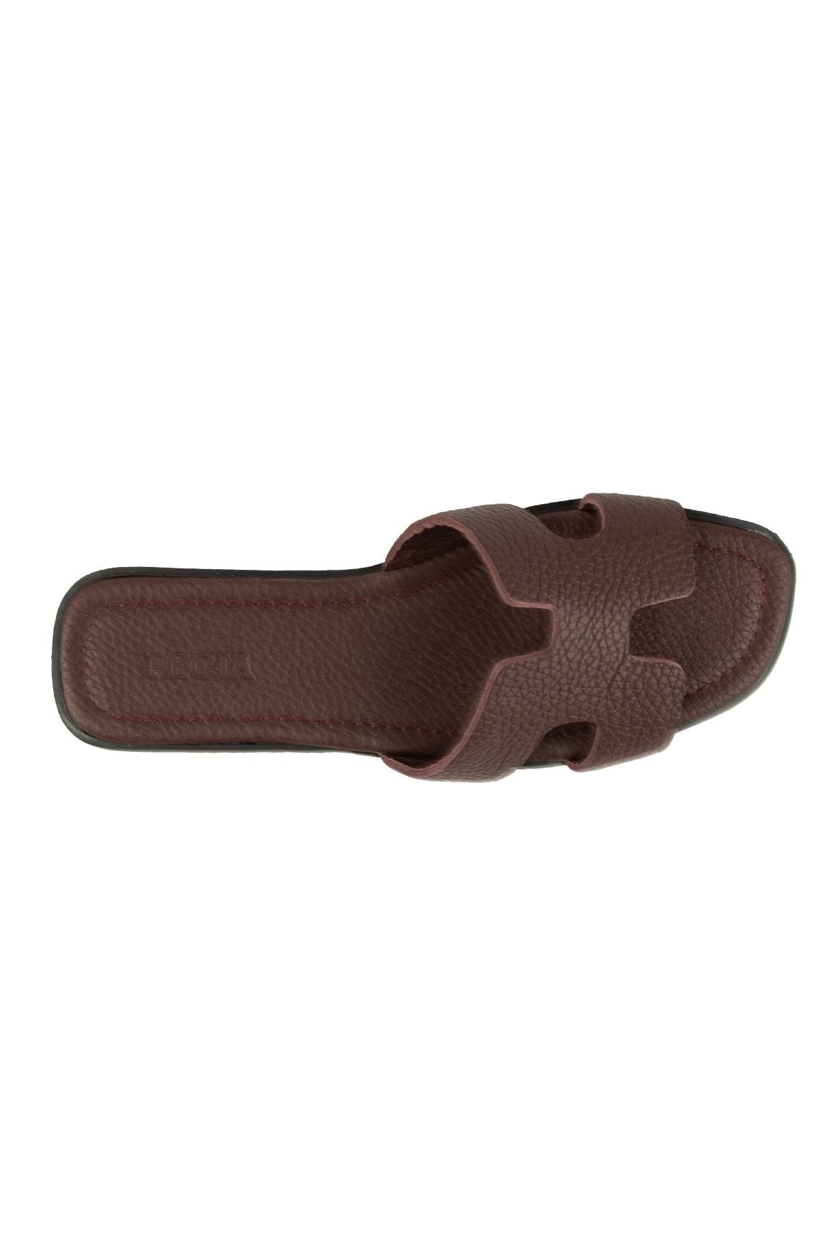 Vibe Kadın Deri Terlik 215540 Bordo
