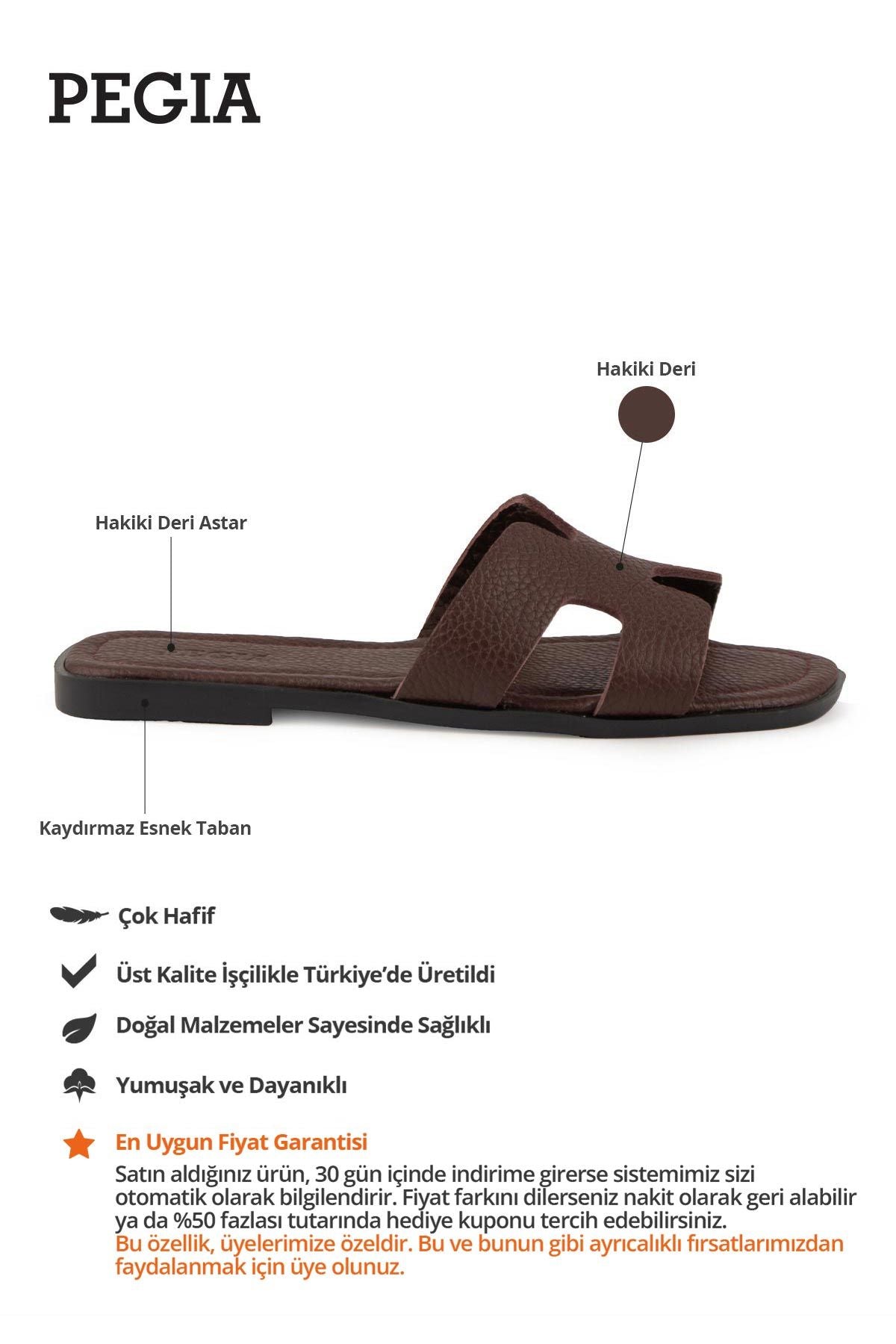 Vibe Kadın Deri Terlik 215540 Bordo