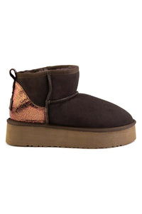 Women's Platform Boot 191301 Brown