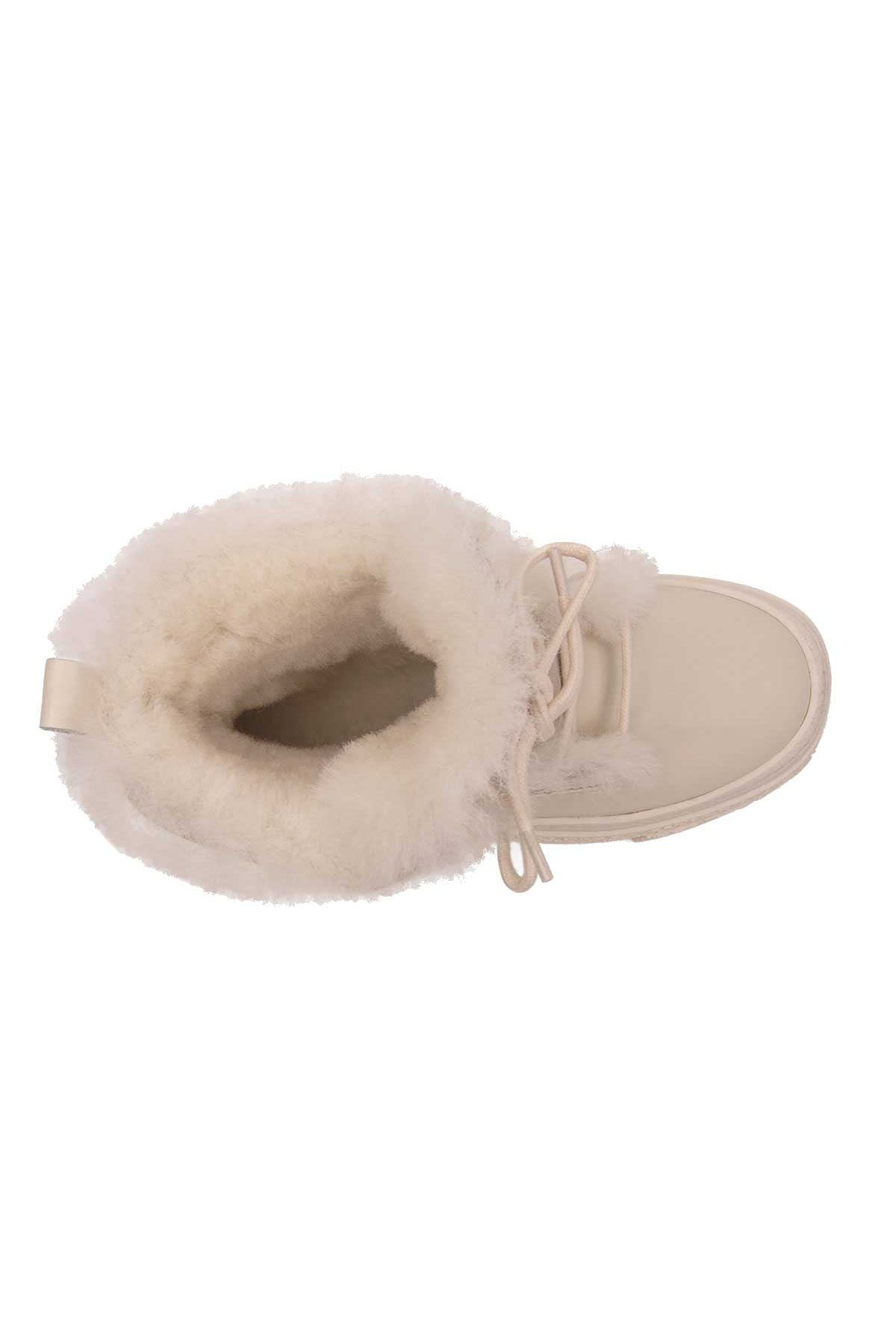 Yüksek Taban Kadın Sneaker 191351 Bej
