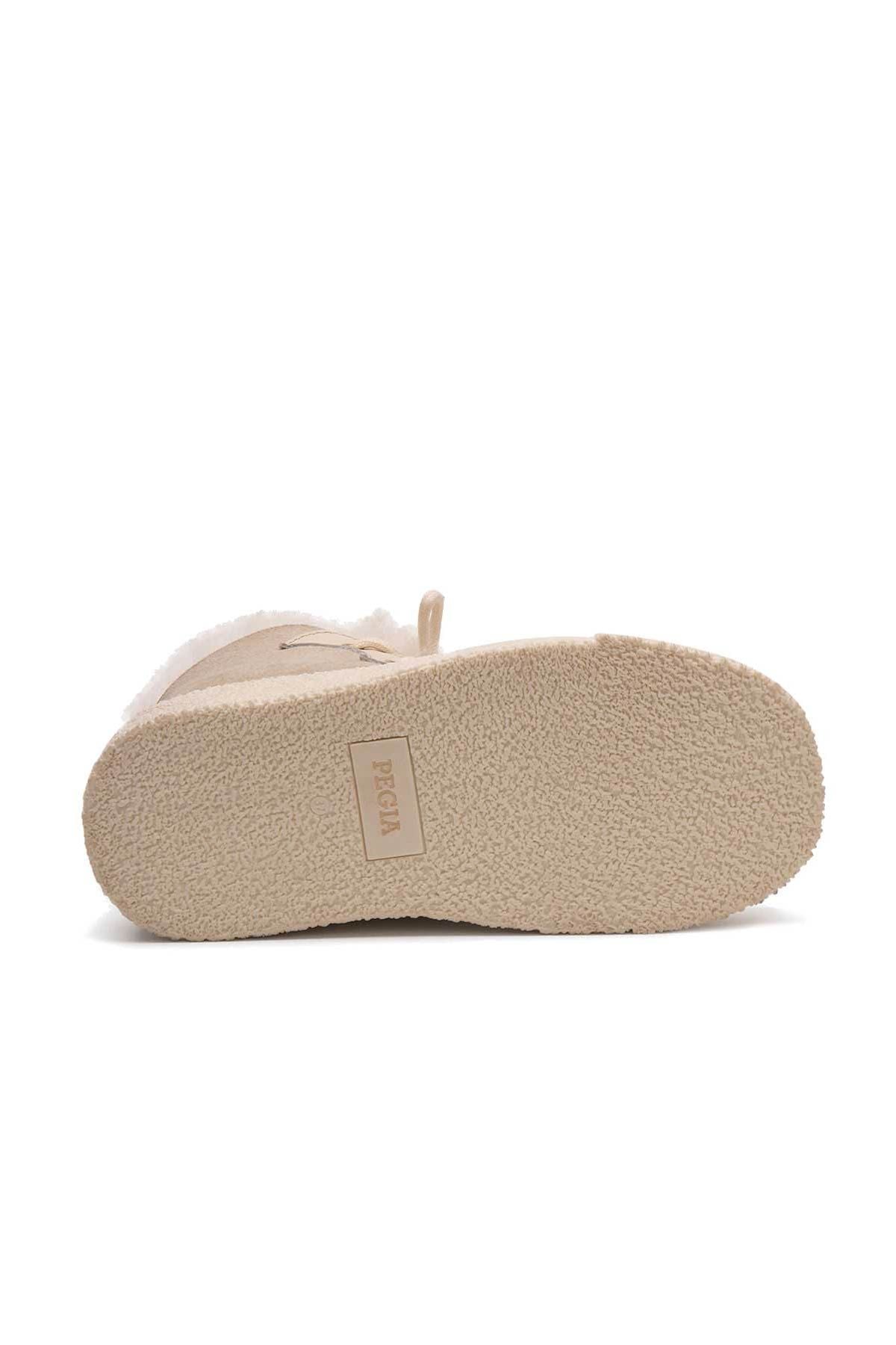 Yüksek Taban Kadın Sneaker 191351 Bej
