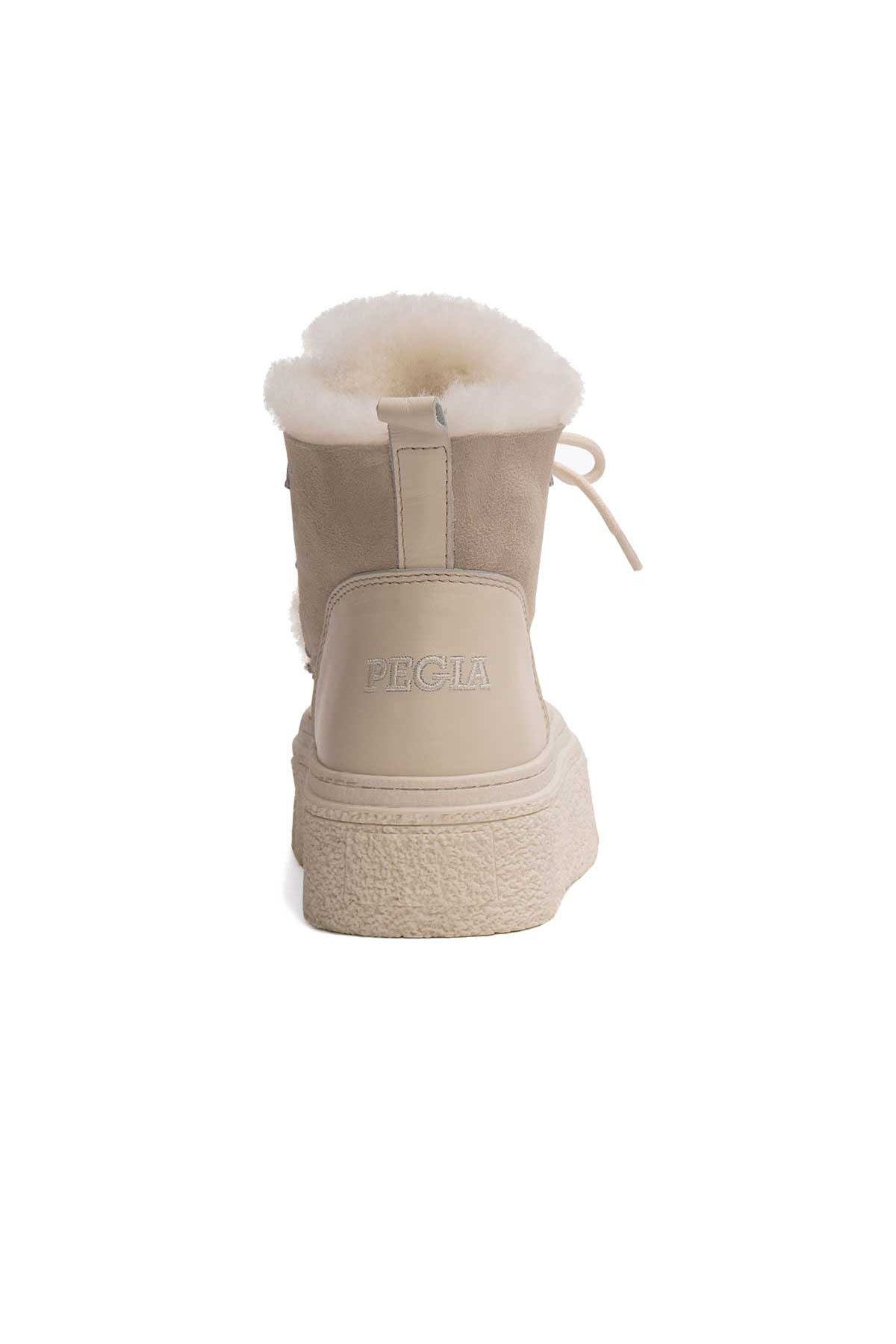 Yüksek Taban Kadın Sneaker 191351 Bej