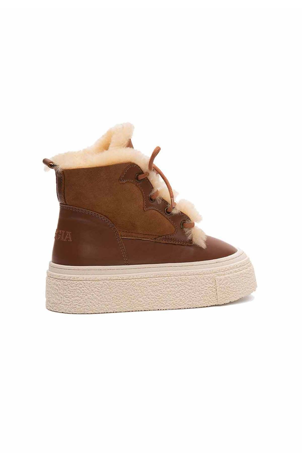 Yüksek Taban Kadın Sneaker 191351 Taba