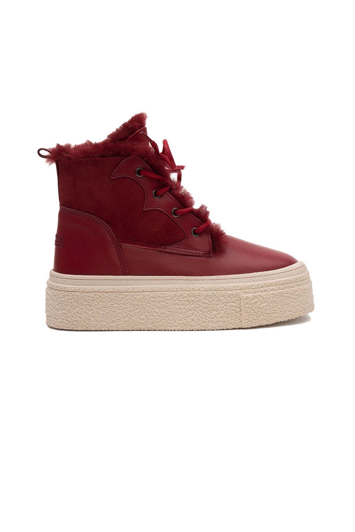 Yüksek Taban Kadın Sneaker 191351 Bordo