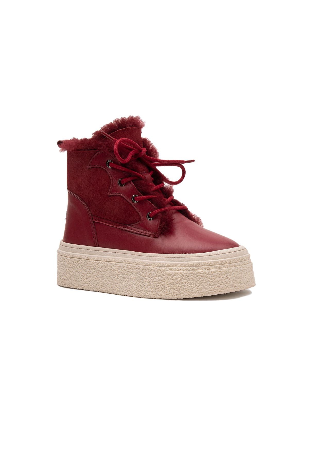 Yüksek Taban Kadın Sneaker 191351 Bordo