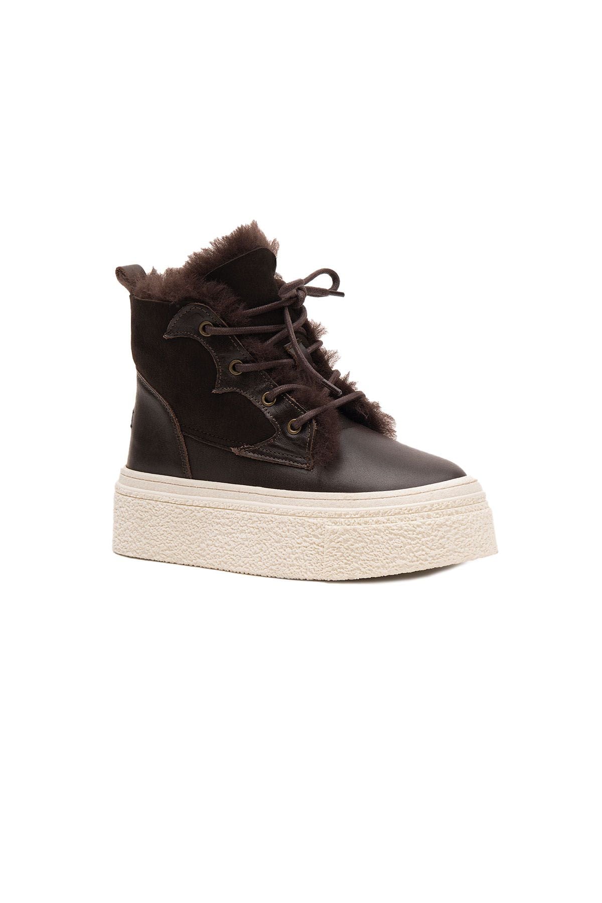 Yüksek Taban Kadın Sneaker 191351 Kahve