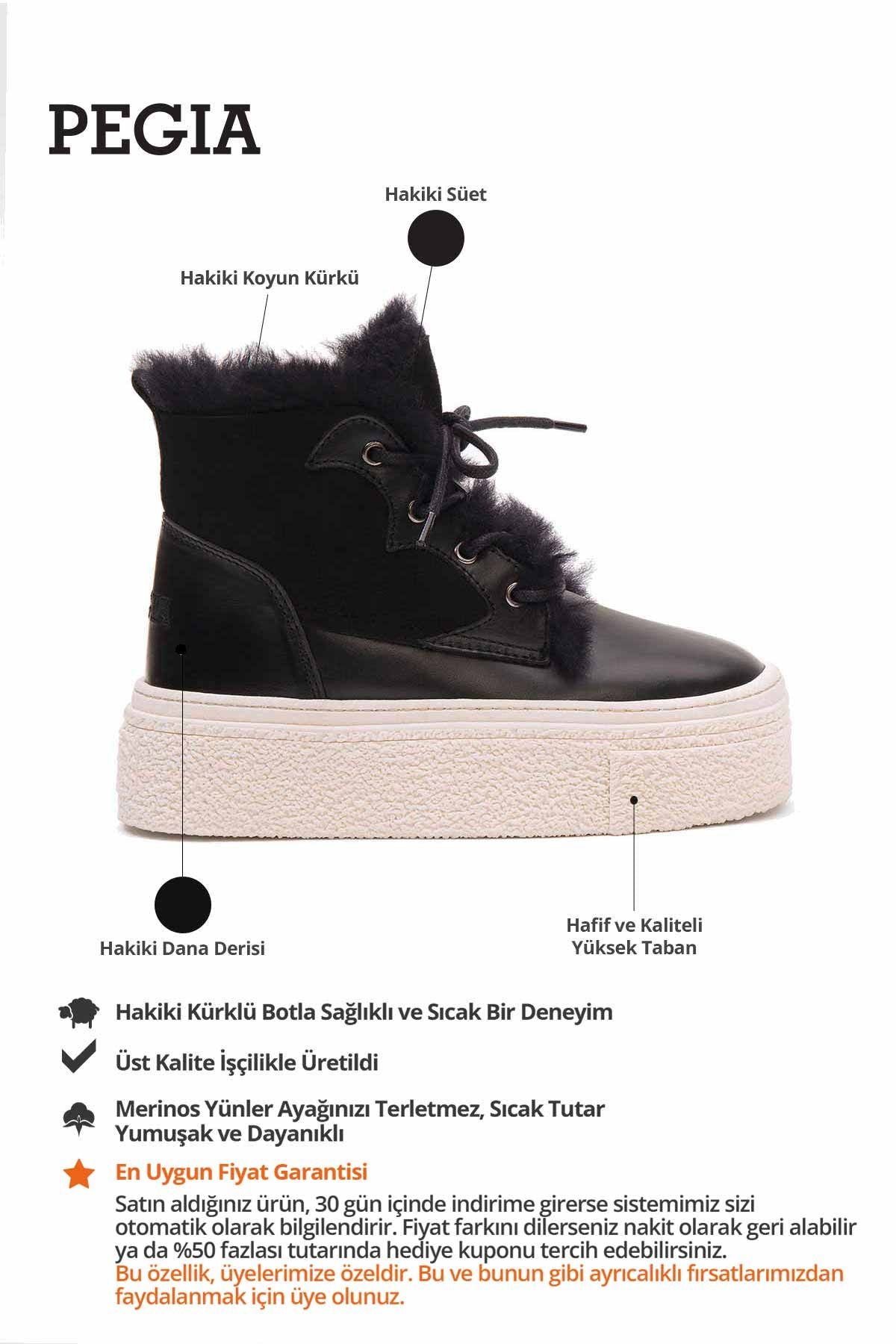 Yüksek Taban Kadın Sneaker 191351 Siyah