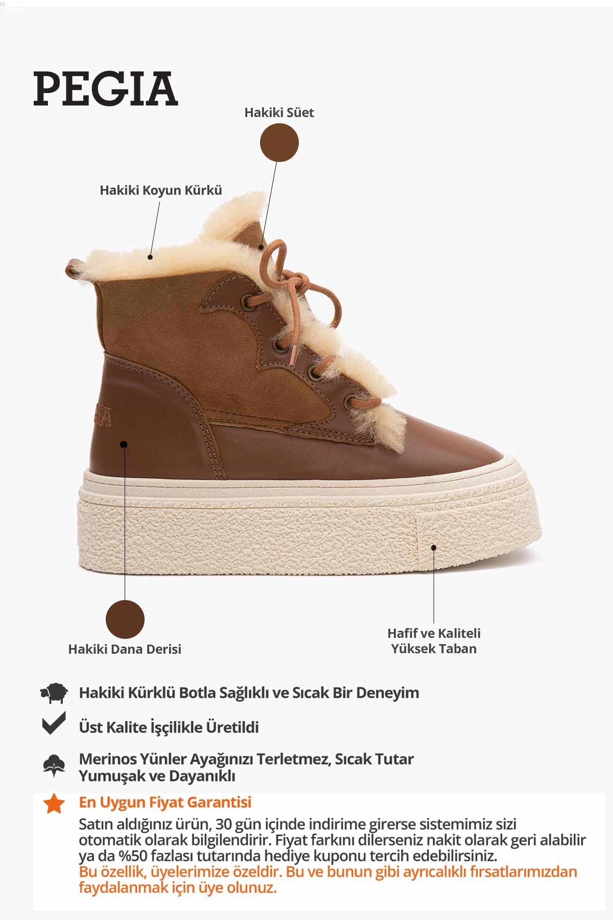 Yüksek Taban Kadın Sneaker 191351 Taba