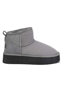 Women's Fur-Lined Platform Boot 191300 Grey