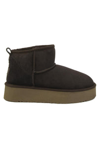 Women's Fur-Lined Platform Boot 191300 Brown