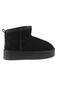 Women's Fur-Lined Platform Boot 191300 Black