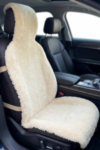Curly Sheepskin Car Seat Cover OKK001 Ivory