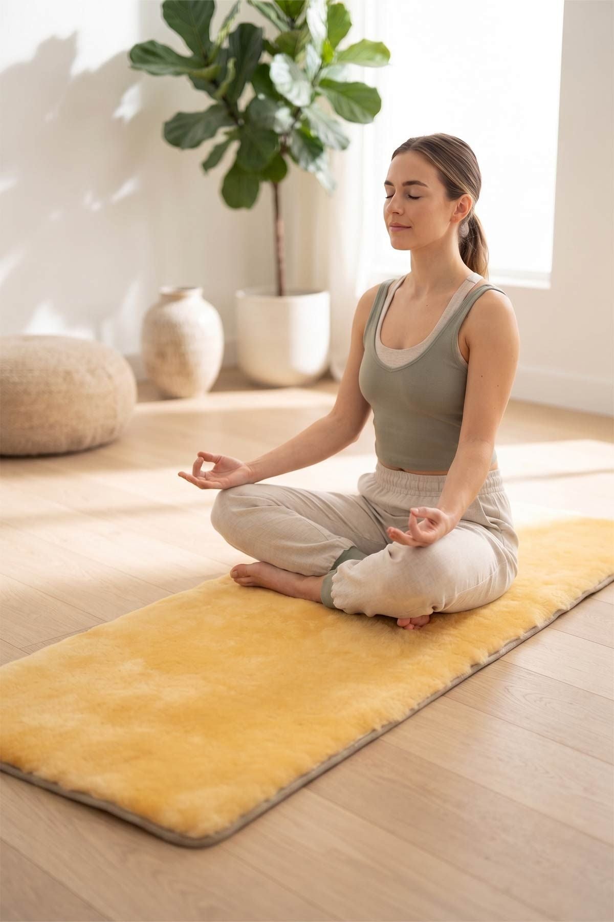 Medikal Post Yoga Minderi MDK021 Naturel